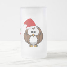 Weihnachtseulen-mattierter Becher Kaffee Haferl