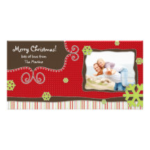 Weihnachtsfamilien-Foto-Karte Photo Karten Vorlage