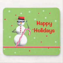 Weihnachtsfeiertags-Schneemann Mousepads