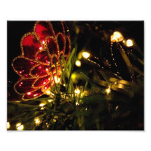 Weihnachtsflitter mit feenhaften Lichtern Fotografischer Druck