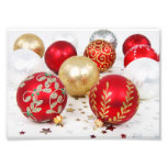 Weihnachtsfunkelnd glänzendes Verzierungs-Gold, ro Foto Drucke