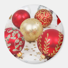 Weihnachtsfunkelnd glänzendes Verzierungs-Gold, ro Kühlschrankmagnete