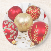 Weihnachtsfunkelnd glänzendes Verzierungs-Gold, ro Bierdeckel