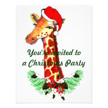 Weihnachtsgiraffe Einladung