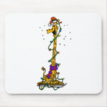 Weihnachtsgiraffe Mauspads