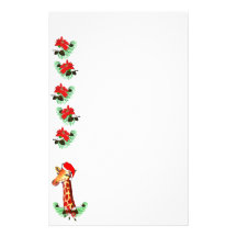 Weihnachtsgiraffe Personalisiertes Druckpapier