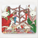 Weihnachtshäschen-Familie Mauspads