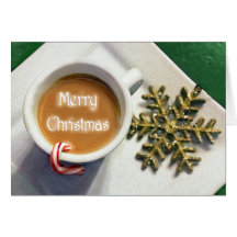Weihnachtskaffee Latte/Cappuccino-Gruß-Karte