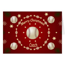 Weihnachtskarte für Baseballtrainer