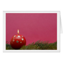 Weihnachtskarte mit Kerze