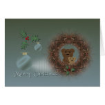 Weihnachtskarte ~ Teddybär-Kranz