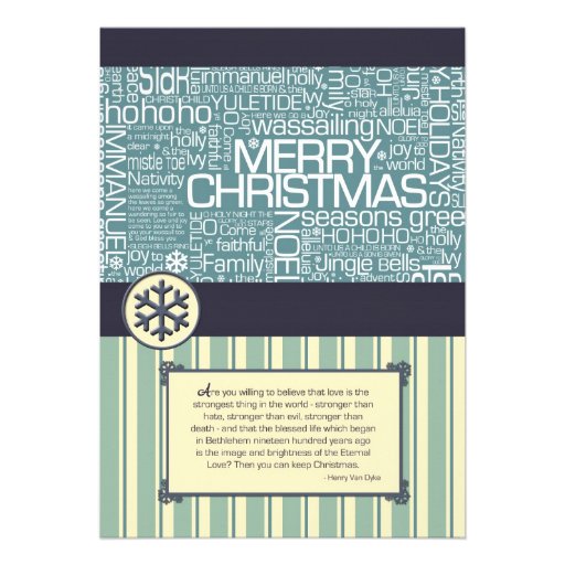 Weihnachtskarten-Collage und Streifen Einladungskarte