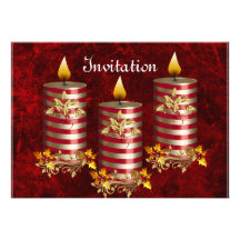 Weihnachtskerzen-Einladung