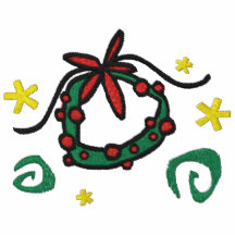 WeihnachtsKranz gesticktes Hemd