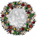 WeihnachtsKranz mit Ihrem eigenen Foto! Photoausschnitt