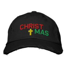 Weihnachtskreuz gestickter Hut Bestickte Baseballmützen