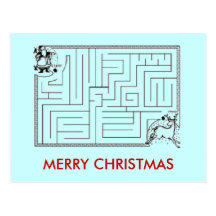 Weihnachtslabyrinth-Postkarte