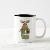 Weihnachtslebewesen · Elche u. Geschenkbox Kaffeetassen