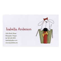 Weihnachtslebewesen · Welpen-Geschenk Visitenkartenvorlagen