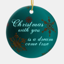 WeihnachtsLiebe-Blau-Verzierung Ornament