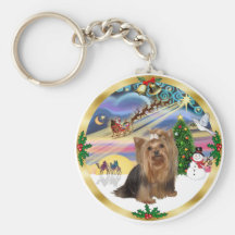 Weihnachtsmagie (W) - Yorkshire Terrier Schlüsselband