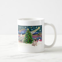 Weihnachtsmagischer Mops (Kitz) Kaffeetasse