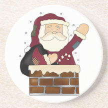 Weihnachtsmann frohe Feiertage Untersatz