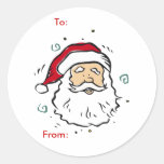 Weihnachtsmann-Geschenk-Umbauten Runder Sticker