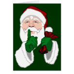 Weihnachtsmann kardiert Weihnachtsgruß-Karte