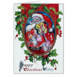 WEIHNACHTSMANN MIT VIOLINE KARTE