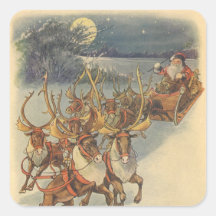 Weihnachtsmann-Ren, das SpielwareWeihnachtsabend l Aufkleber