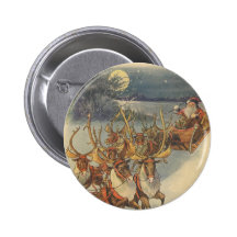Weihnachtsmann-Ren, das SpielwareWeihnachtsabend l Anstecknadelbutton