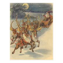 Weihnachtsmann-Ren, das SpielwareWeihnachtsabend l Postkarten