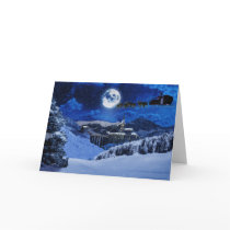 Weihnachtsmann und die Nordpol-Weihnachtskarte