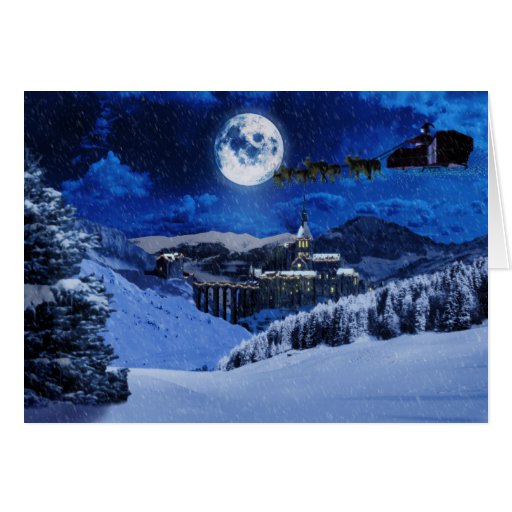 Weihnachtsmann und die Nordpol-Weihnachtskarte