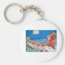 Weihnachtsmann und sein mächtiges Ren Schlüsselband