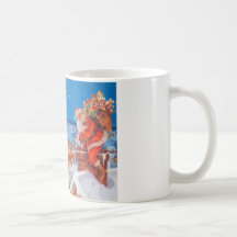 Weihnachtsmann und sein mächtiges Ren Teehaferl