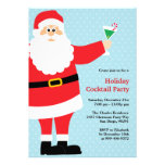 Weihnachtsmann-Weihnachtscocktail-Party Einladung
