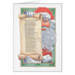 Weihnachtsmann-Weihnachtsgedicht-Karte