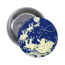 Weihnachtsmann-WeihnachtsVintage Postkarten-Kunst Buttons