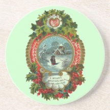 Weihnachtsmedaillon-Untersetzer