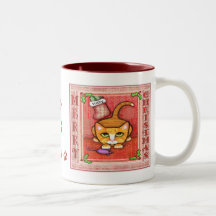 WeihnachtsMiezekatze-Katzen-Kaffeetasse