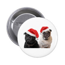 WeihnachtsMöpse Anstecknadel