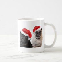 WeihnachtsMöpse Kaffeehaferl