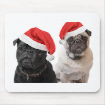 WeihnachtsMöpse Mauspads