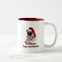 WeihnachtsMöpse und -küsse Tasse