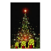 Weihnachtsnachtmärchenland-Grün-Set Individuelles Büropapier