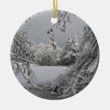Weihnachtsschnee-Szenenverzierung Weihnachtsbaum Ornament