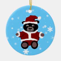 Weihnachtsschwarzer Bärn-Teddybärverzierung Ornamente