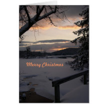 Weihnachtssonnenaufgang-kundenspezifische Karten